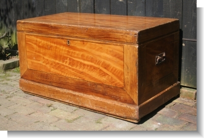 LARGE PAINTED TRUNK, c.1880.