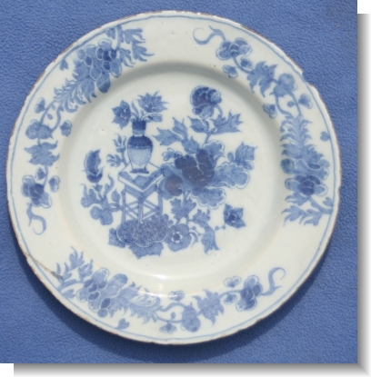 IRISH DELFT PLATE.  c.1760