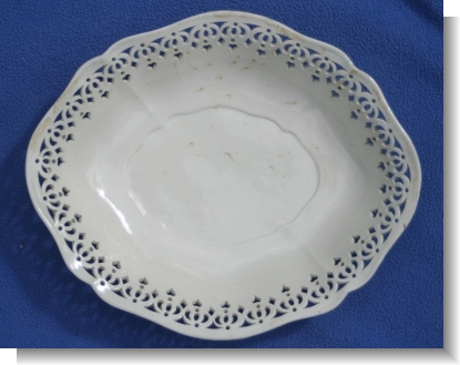 PIERCED CREAMWARE DISH