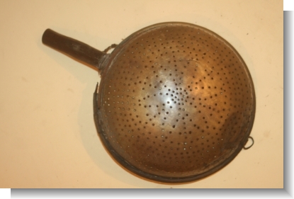 18th Century BRASS STRAINER