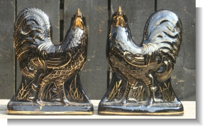 Pr of BLACK COCRELS c.1870