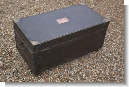 LEATHER TRUNK for COL.STUART NEWALL .C.B. 1863