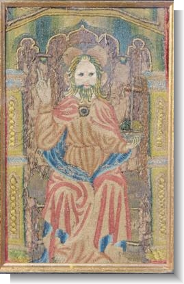 OPUS ANGLICANUM . CHRIST in MAJESTY , c.1420,