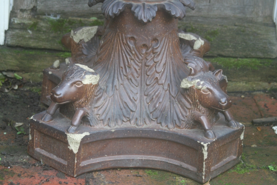 Hiscock And Shepherd Antiques MASSIFE SALTGLAZE GARDEN URN.