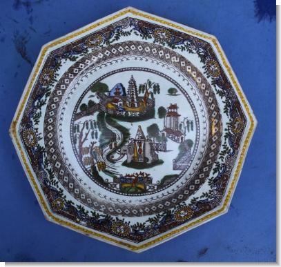 RARE ELEPHANT PATTERN WEDGWOOD & Co HEXAGONAL PLATE