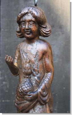 RARE 17th Century Figure holding a Pineapple Possibly Pieter de la Court 1658