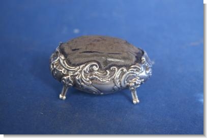 WONDERFUL SILVER JARDINIERE PIN CHUSHION 1891