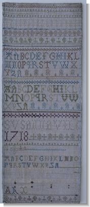 SUSANNA VILE 1718 BAND SAMPLER.