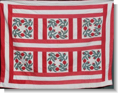 UNUSUAL LATE 19th CENTURY AMERICAN QUILT