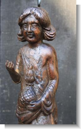 RARE 17th Century Figure holding a Pineapple Possibly Pieter de la Court 1658