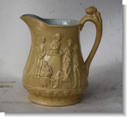 RARE YELLOW WARE "UNCLE TOM CABIN" 1853.