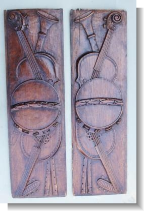 PAIR OF MUSICAL PANELS, c.1700