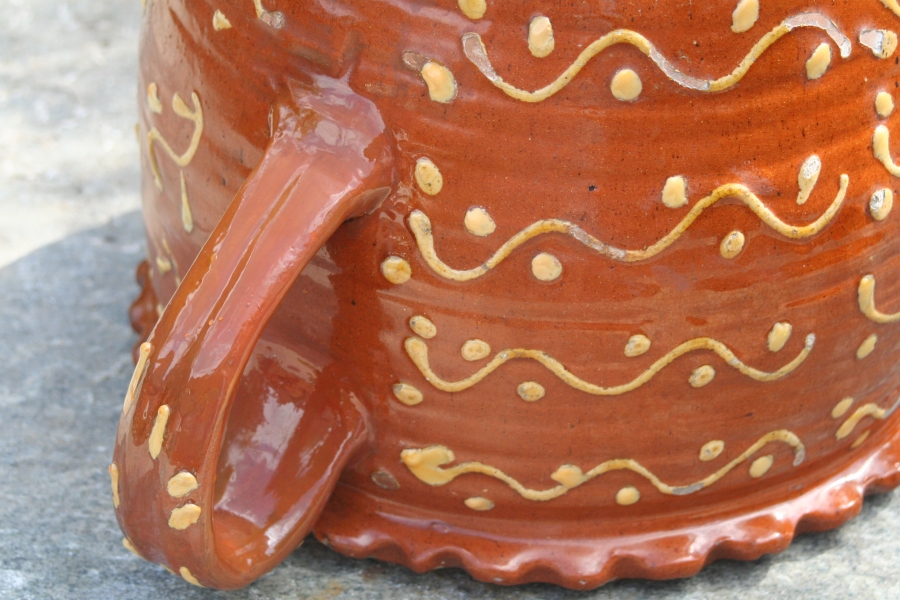 Hiscock And Shepherd Antiques MAMMOUTH SLIPWARE POT, YORKSHIRE